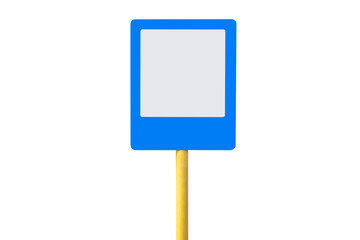 Blank road sign for a copy space