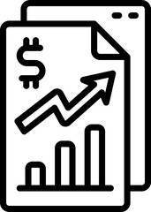 portfolio icon. vector line icon for your website, mobile, presentation, and logo design.