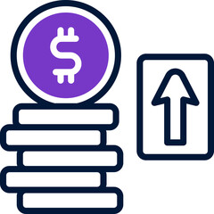 profit icon. vector dual tone icon for your website, mobile, presentation, and logo design.