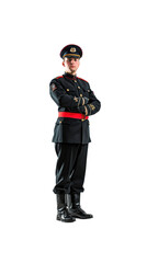 Palace guard, fully standing, transparent background