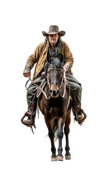 Horseman. Isolated on PNG transparent background.