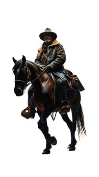 Horseman. Isolated on PNG transparent background.