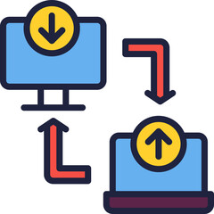 local network icon. vector filled color icon for your website, mobile, presentation, and logo design.