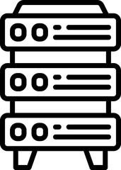 server icon. vector line icon for your website, mobile, presentation, and logo design.