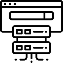 web server icon. vector line icon for your website, mobile, presentation, and logo design.