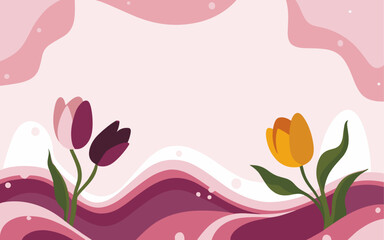 Fototapeta na wymiar Abstract tulip background poster. Good for fashion fabrics, postcards, email header, wallpaper, banner, events, covers, advertising, and more. Valentine's day, women's day, mother's day background.