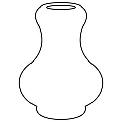 Vector vase lines style hand drawn illustration 