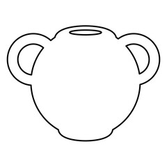 Vector vase lines style hand drawn illustration 