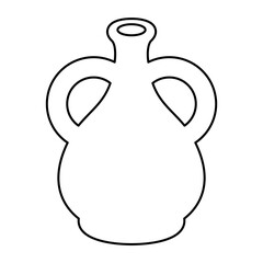 Vector vase lines style hand drawn illustration 
