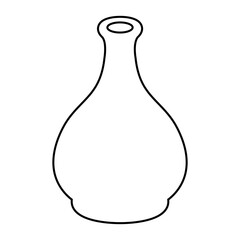 Vector vase lines style hand drawn illustration 