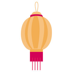 Red hanging lantern. Traditional Asian decor. Decorations for the Chinese New Year. Festival of Chinese Lanterns.