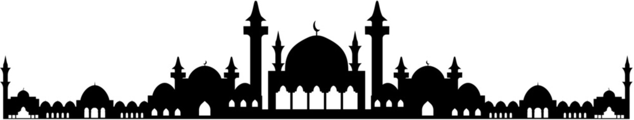 Mosque icon. Flat illustration of mosque vector icon for web design
