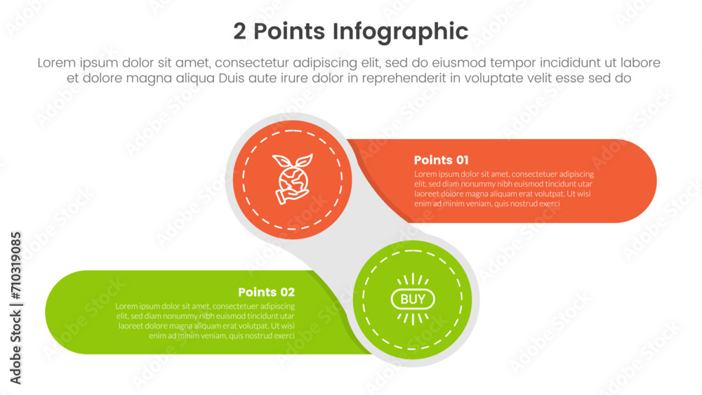 Poster versus or compare and comparison concept for infographic template banner with creative circle and ro