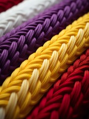 close up of colorful yarn