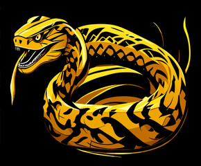 A snake shedding its old skin vektor icon illustation