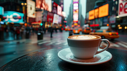Cup of coffee in new york