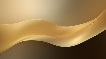 Abstract golden background with smooth wavy lines.