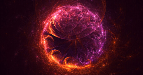 3D manual rendering abstract round hole light background