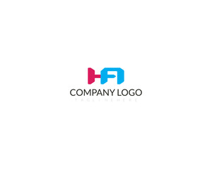 Creative modern HA letter logo design vector