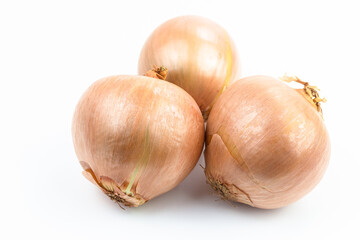 onion isolated on white background, with clipping path and full depth of field