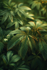 Fototapeta na wymiar A Captivating Wallpaper of Vibrant Marijuana Plants