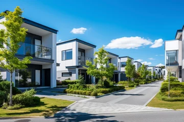 Foto op Canvas 新築の家が立ち並ぶ日本の住宅地やニュータウン「AI生成画像」 © kai