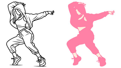 Street Dance Girl Illustration.