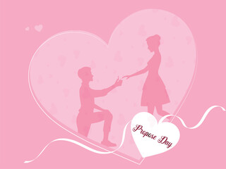 Vector illustration Promise Day Valentine’s Day editable post template