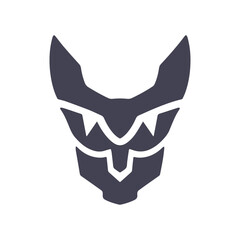 Logo robot vector illustartion. Esport logo design. Rpg game icon.