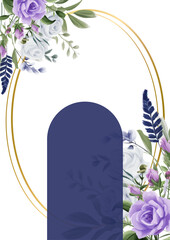 Purple violet blue and white modern trendy vector design frame