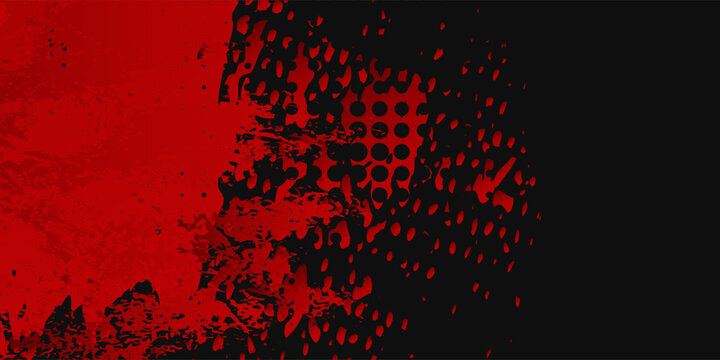 Grunge texture effect background. Distressed rough dark abstract textured. Black isolated on red. Graphic design element vintage style decoration concept for banners, flyer, card, grenge red black