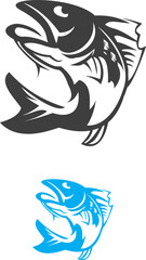 fishing logo , animal logo vector