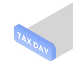 Illustration vector graphic of isolated isometric tax day.