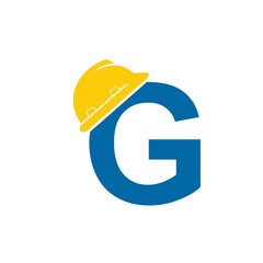 helmet construction logo , industry logo