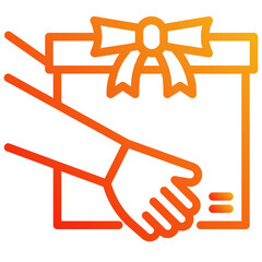 customer loyalty program. vector single icon with a dashed line gradient style. suitable for any purpose. for example: website design, mobile app design, logo, etc.