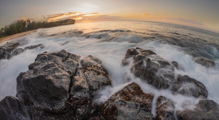 sunrise on shipwreck beach