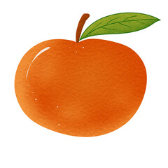 orange with leaf