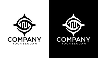 Creative Compass Dna Icon Logo Design Element