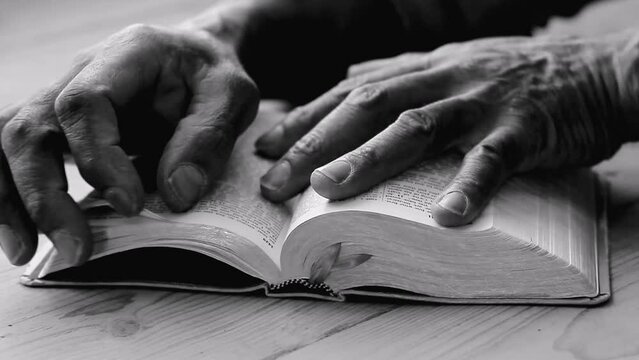 praying to God with bible faithfully worshipping with people stock footage stock video
