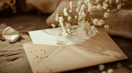 Elegant simplistic wedding card.