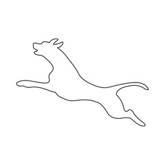 Dog continuous single line drawing vector art illustration