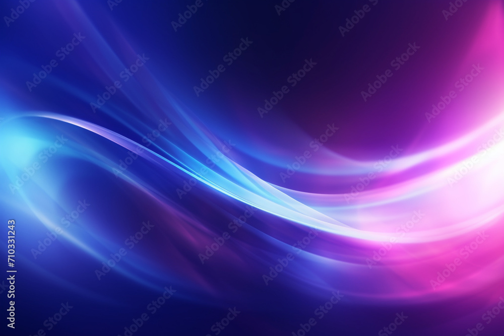 Canvas Prints blue and pink abstract background with waves, futuristic glowing background, generative ai