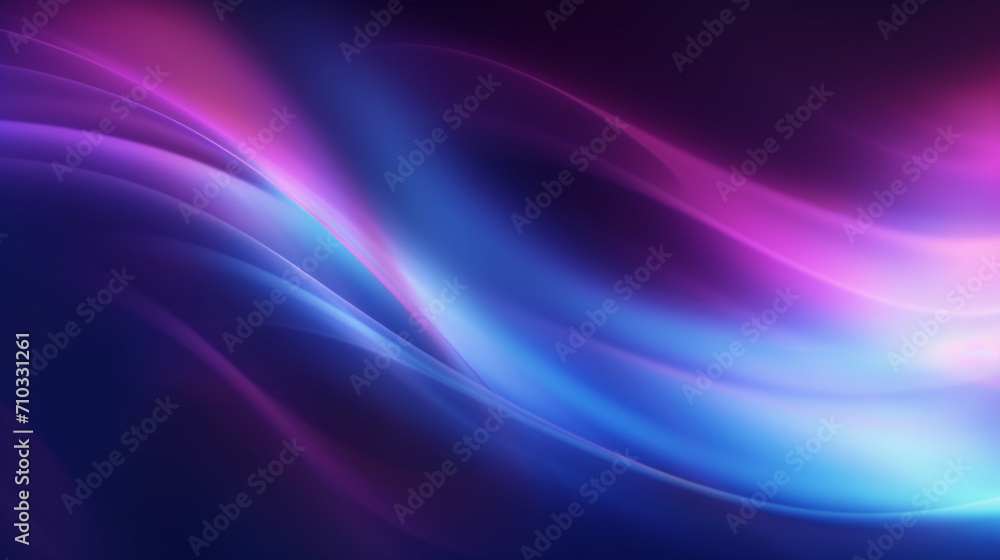 Canvas Prints blue and pink abstract background with waves, futuristic glowing background, generative ai