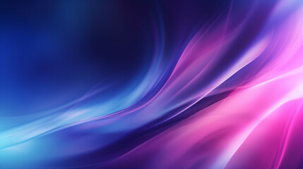 Obraz premium Blue and pink abstract background with waves, futuristic glowing background, Generative AI