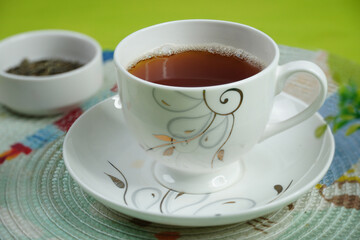 Cup of Tea - Black Tea - Green Tea with Tea Leaves