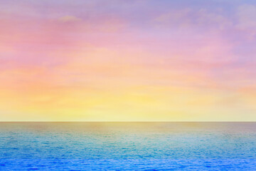 幻想的な空と海