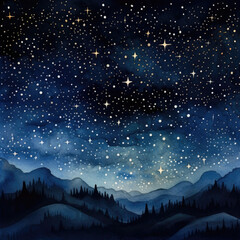 Night full of stars illustration