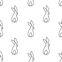 easter bunny silhouettes pattern 