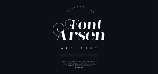 Minimal modern alphabet fonts. Typography minimalist urban digital neon future creative logo font. vector illustration - obrazy, fototapety, plakaty