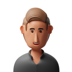 Young man avatar 3d illustration